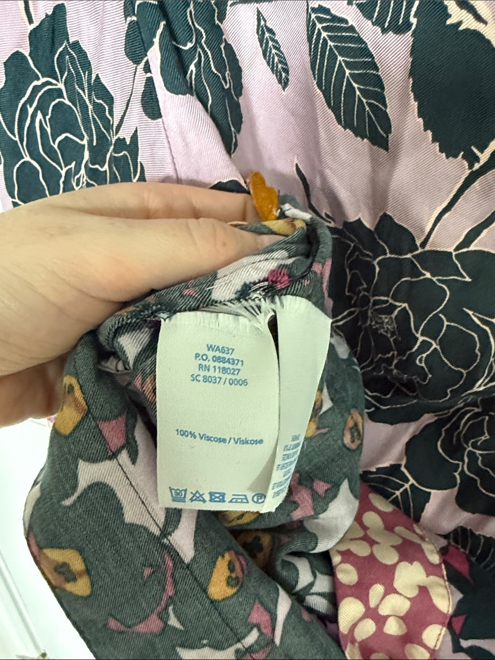 Boden 2015 Floral 3/4 Dolman Sleeve Blouse Boat Neck Popover Top Blouse Shirt - Picture 6 of 7